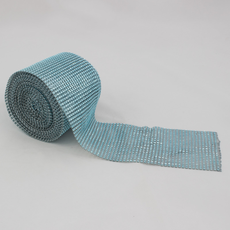 Fita Strass 3mm 12cm x 9.2m Azul Claro